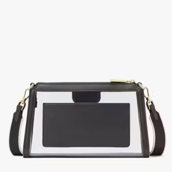 Kate Spade Clare Clear Small Crossbody, Black Multicolored - Picture 2 of 7